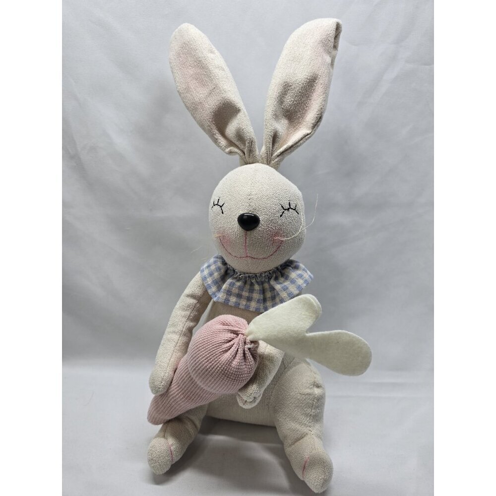 Easter Bunny Rabbit Fabric Shelf Sitter Cottage Farmhouse Decor